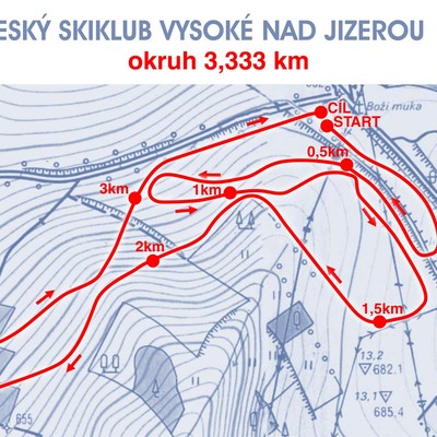 3,3 km trasa biegowa w Šachtach